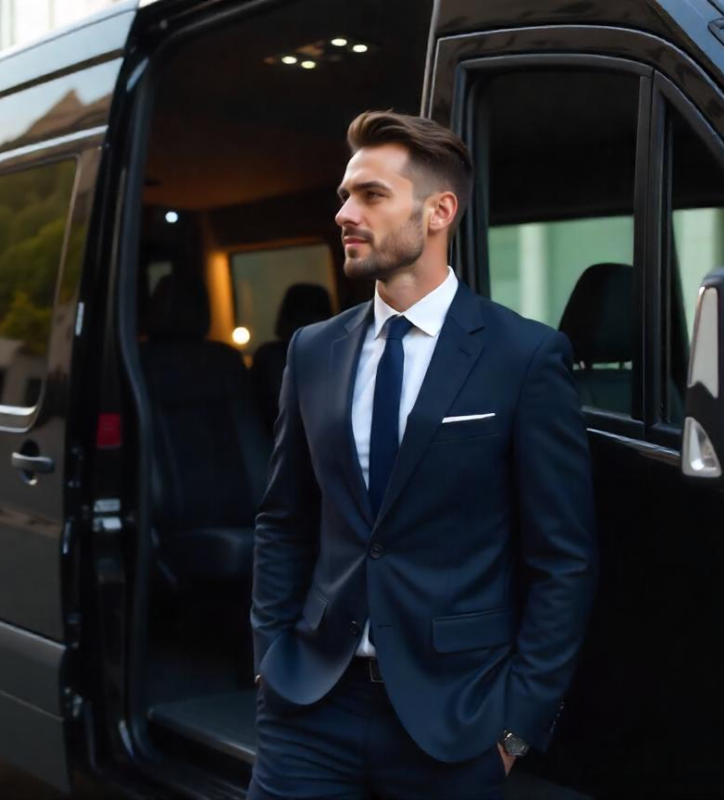 Private shuttle service Boston with luxury van